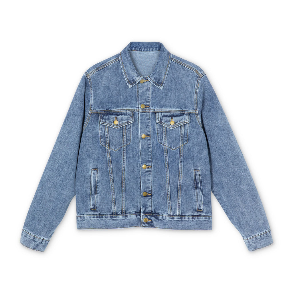 Men's Denim Jacket — 'John Hays' Sunset Cowboy Graphic Back Print