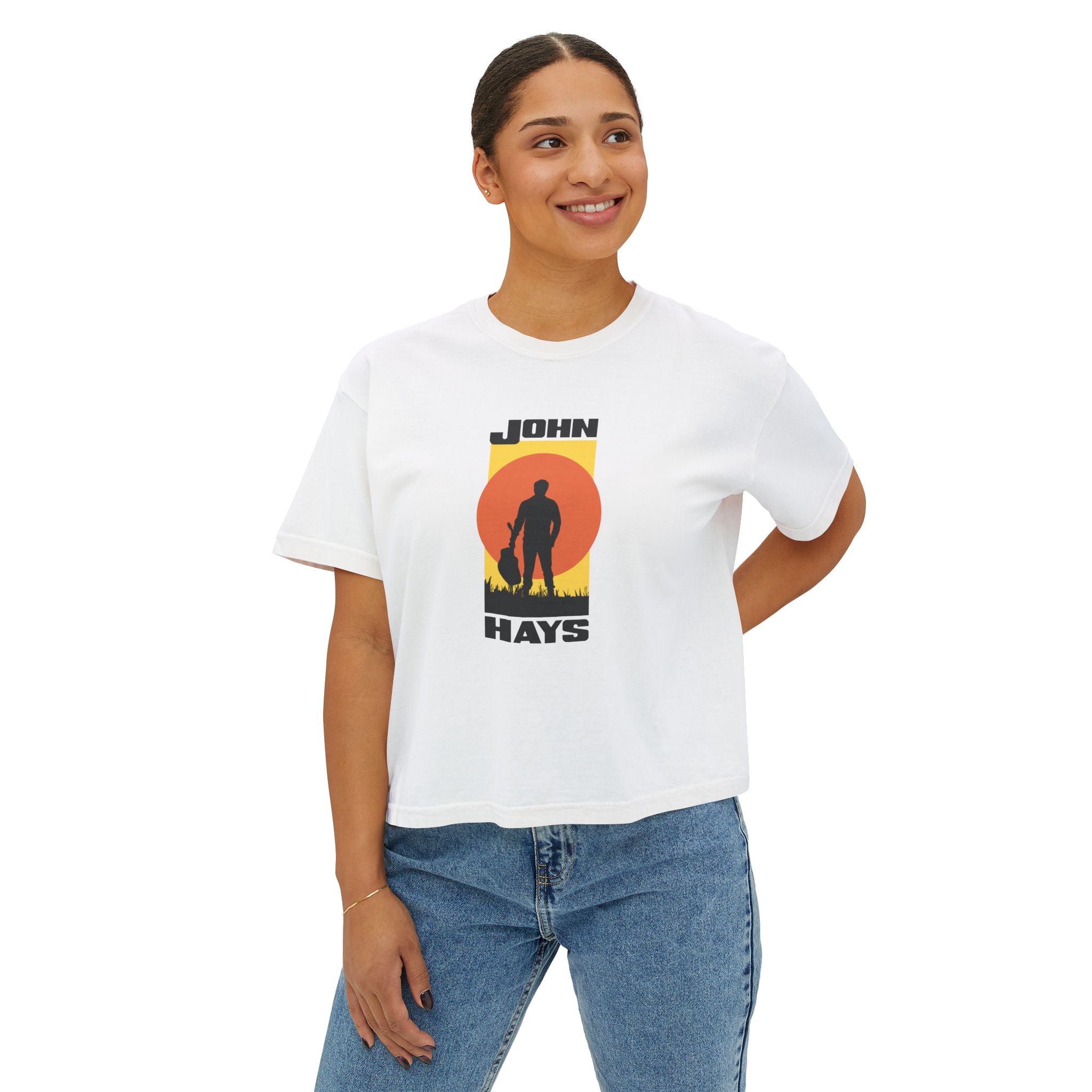 John Hays Sunset Silhouette Women's Boxy Tee