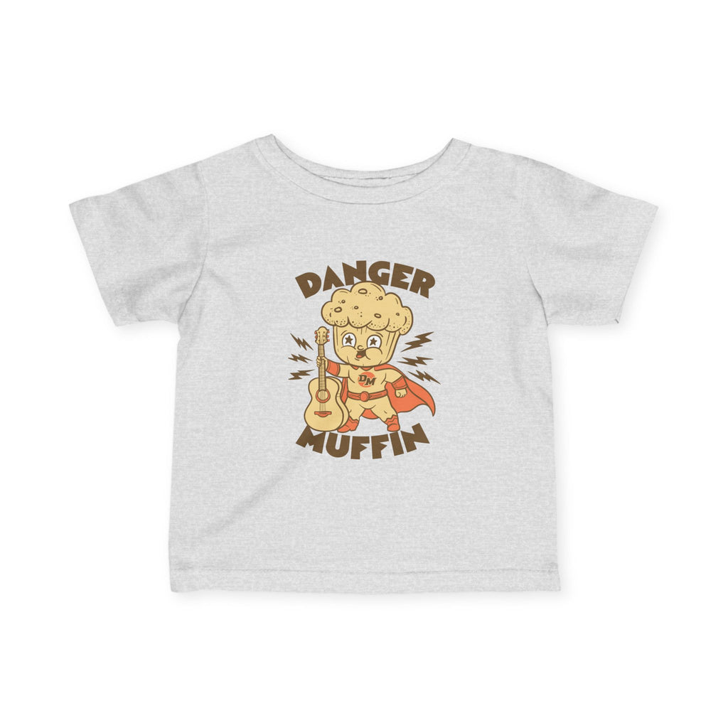 Infant Tee — "Danger Muffin" Superhero Muffin Graphic Baby Shirt