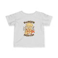 Infant Tee — "Danger Muffin" Superhero Muffin Graphic Baby Shirt