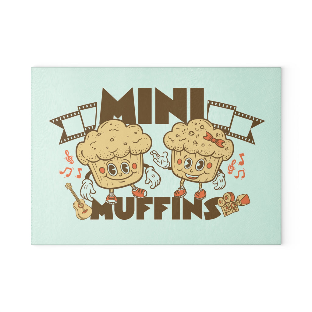 Mini Muffins Glass Cutting Board