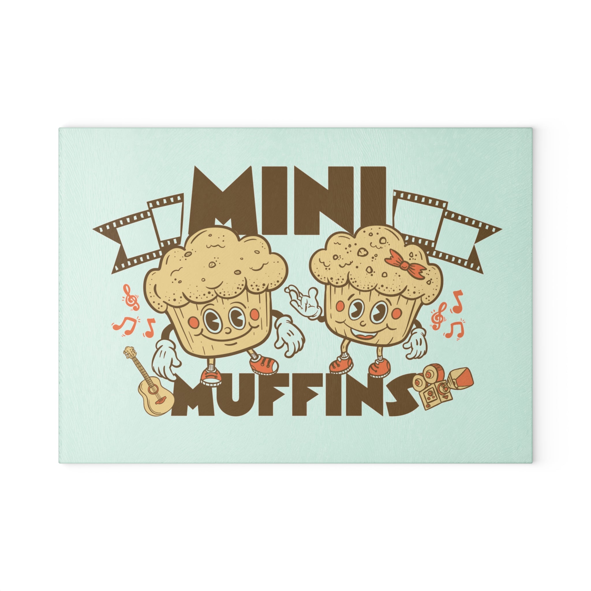 Mini Muffins Glass Cutting Board