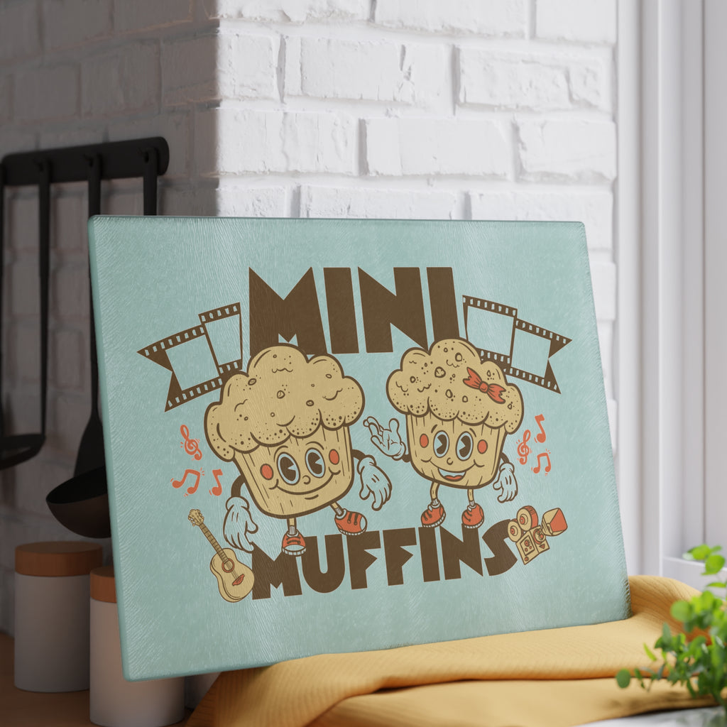 Mini Muffins Glass Cutting Board