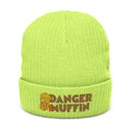 Embroidered 'Danger Muffin' Ribbed Beanie