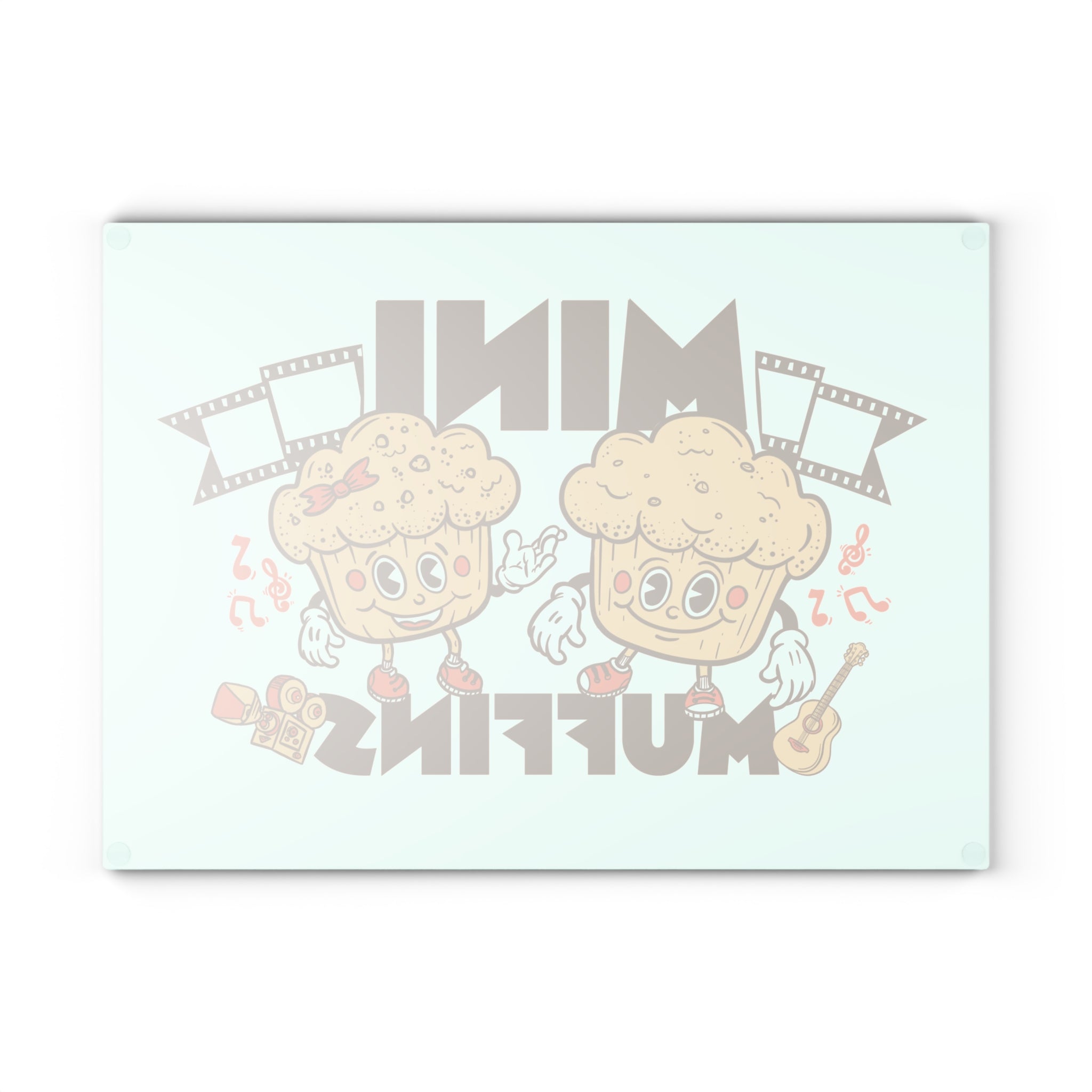 Mini Muffins Glass Cutting Board