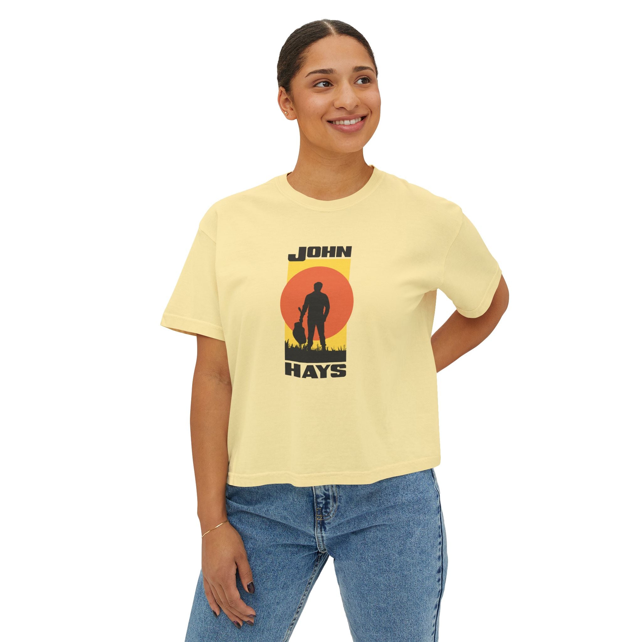 John Hays Sunset Silhouette Women's Boxy Tee