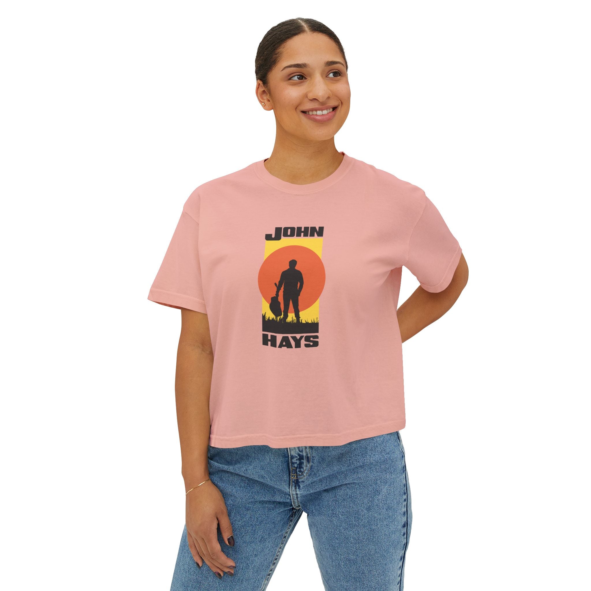 John Hays Sunset Silhouette Women's Boxy Tee