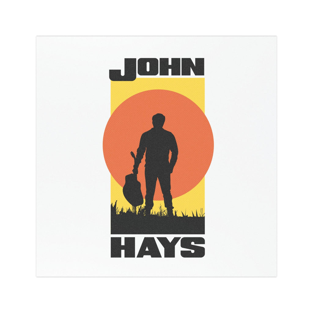 John Hays Guitar Silhouette Car Magnet