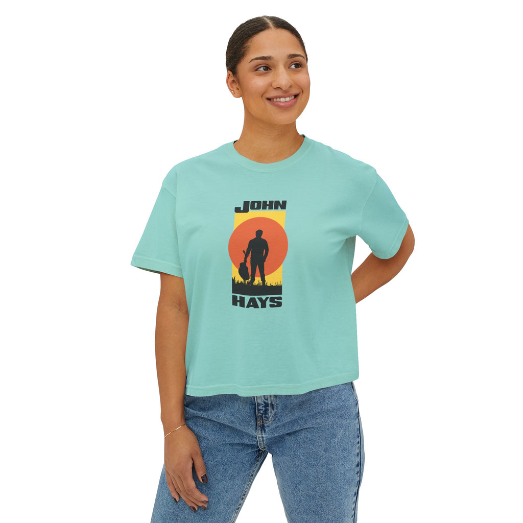 John Hays Sunset Silhouette Women's Boxy Tee