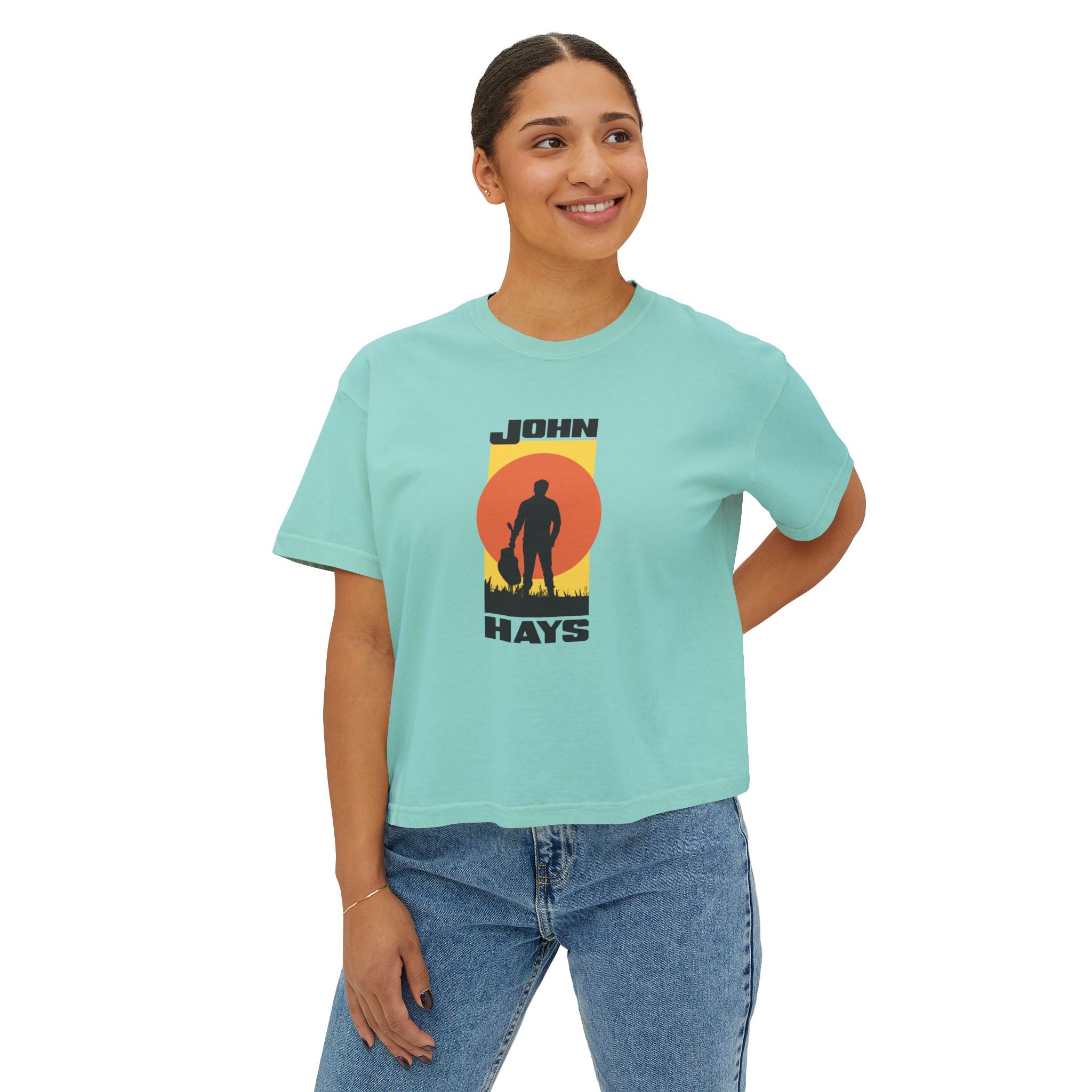 John Hays Sunset Silhouette Women's Boxy Tee