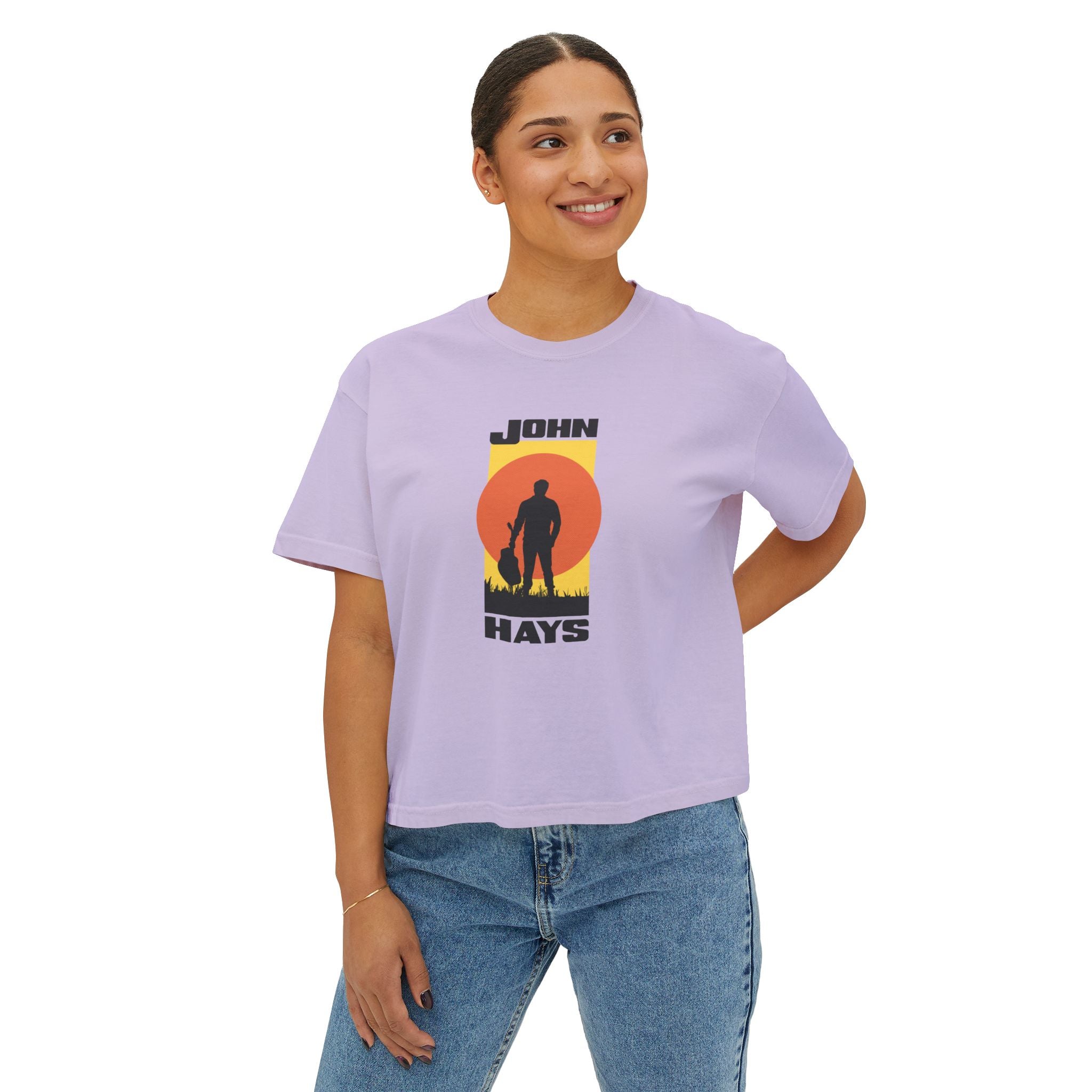 John Hays Sunset Silhouette Women's Boxy Tee