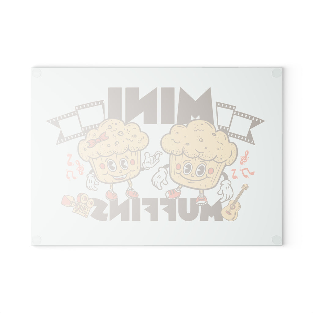Mini Muffins Glass Cutting Board
