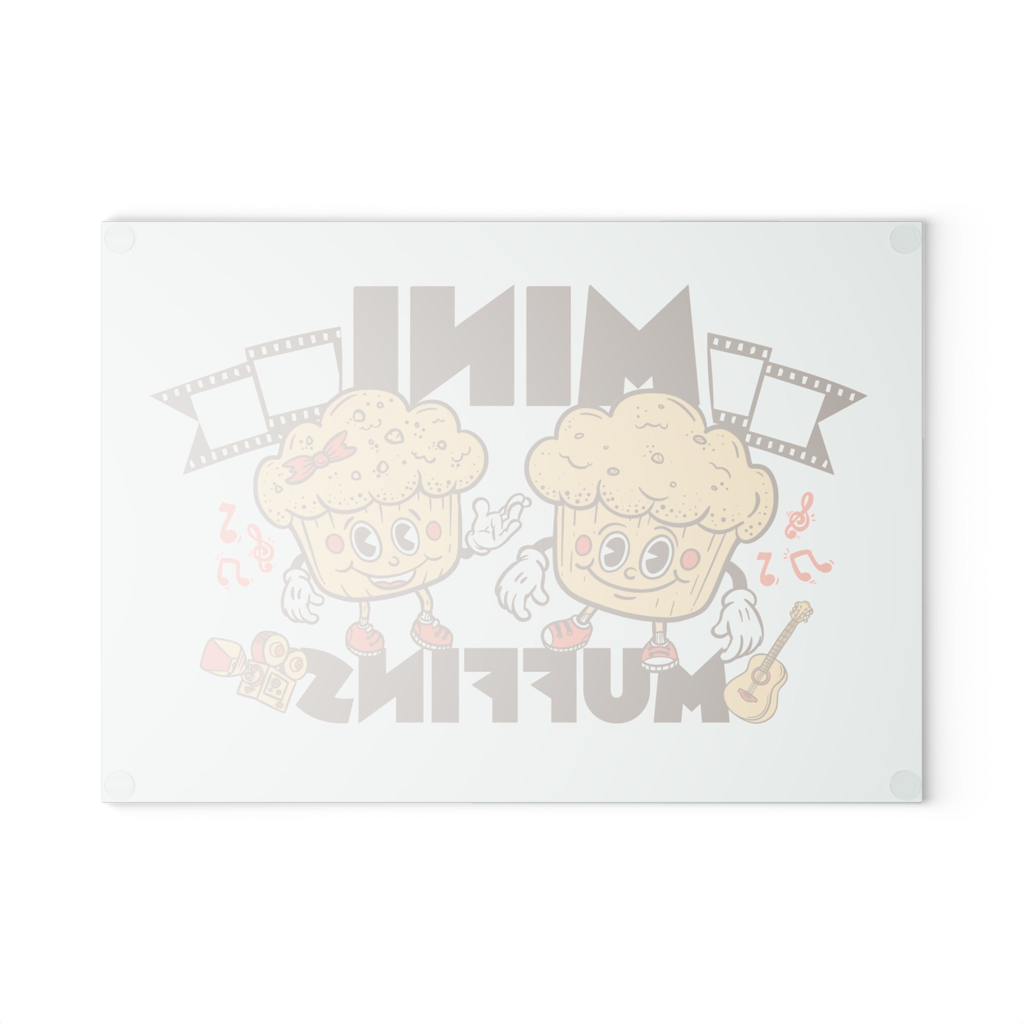 Mini Muffins Glass Cutting Board