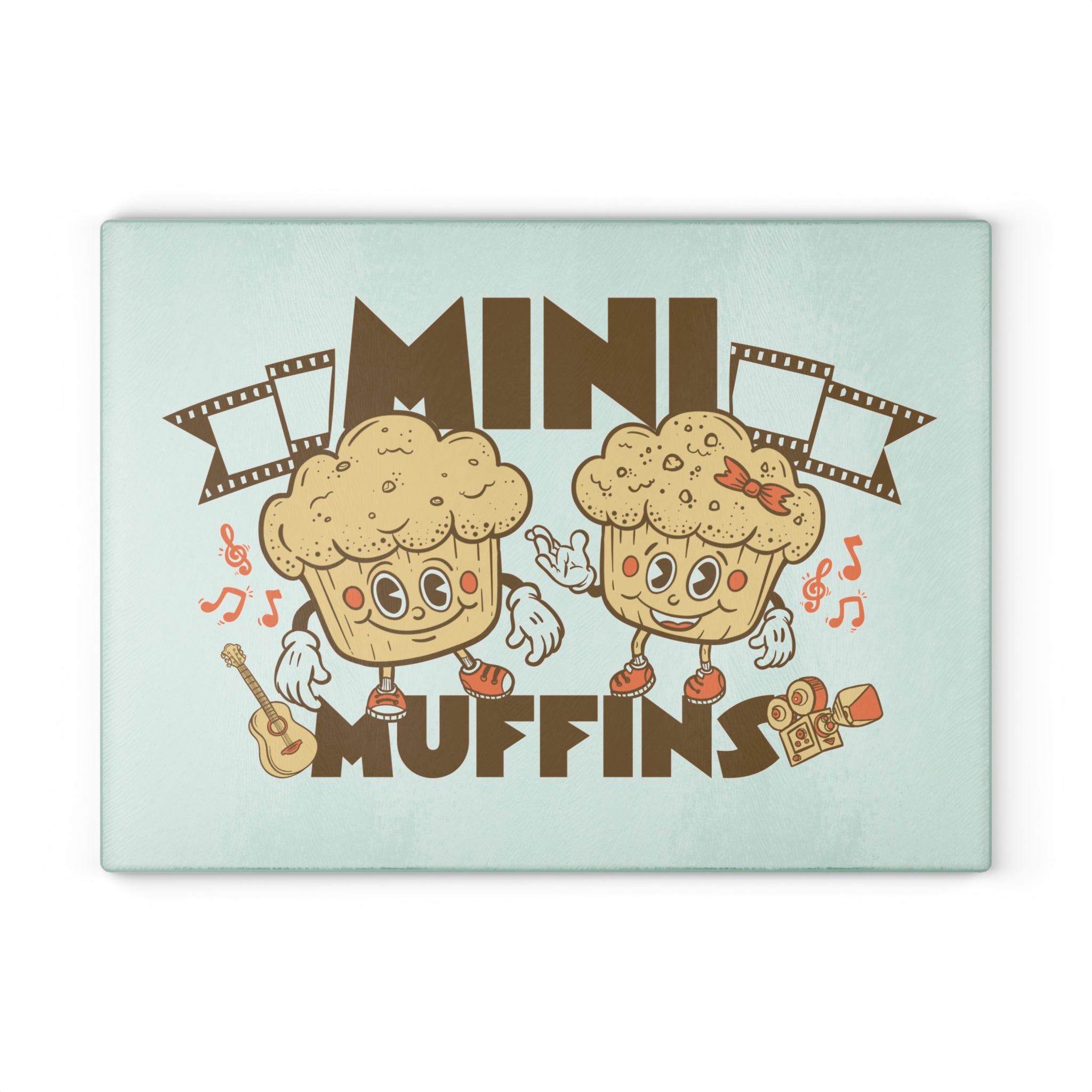 Mini Muffins Glass Cutting Board
